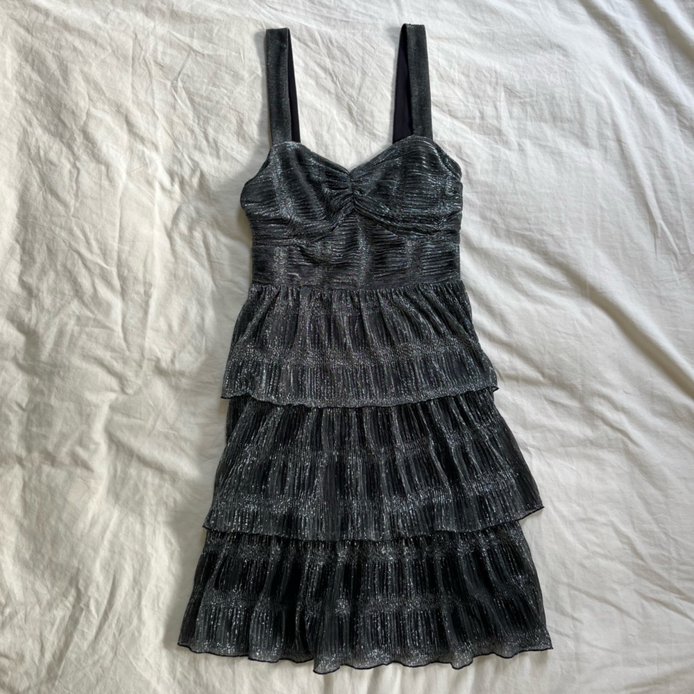 Dynamite Sparkly Silver‎ Mini-Dress